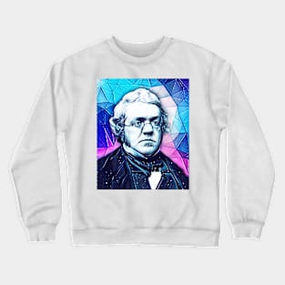 William Makepeace Thackeray Snowy Portrait | William Makepeace Thackeray Artwork 4 Crewneck Sweatshirt